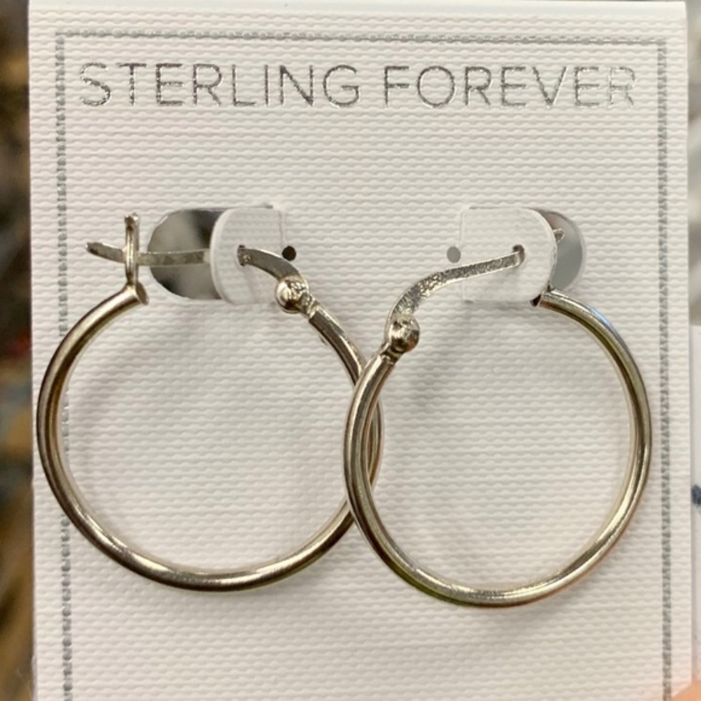 Sterling Forever SterlingSilver 38mm Hoop Earrings